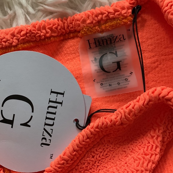 NWT Hunza G duo bikini set in orange one size - Picture 10 of 10